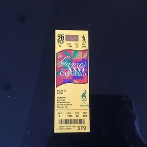 One Unused Atlanta Olympic Baseball Ticket